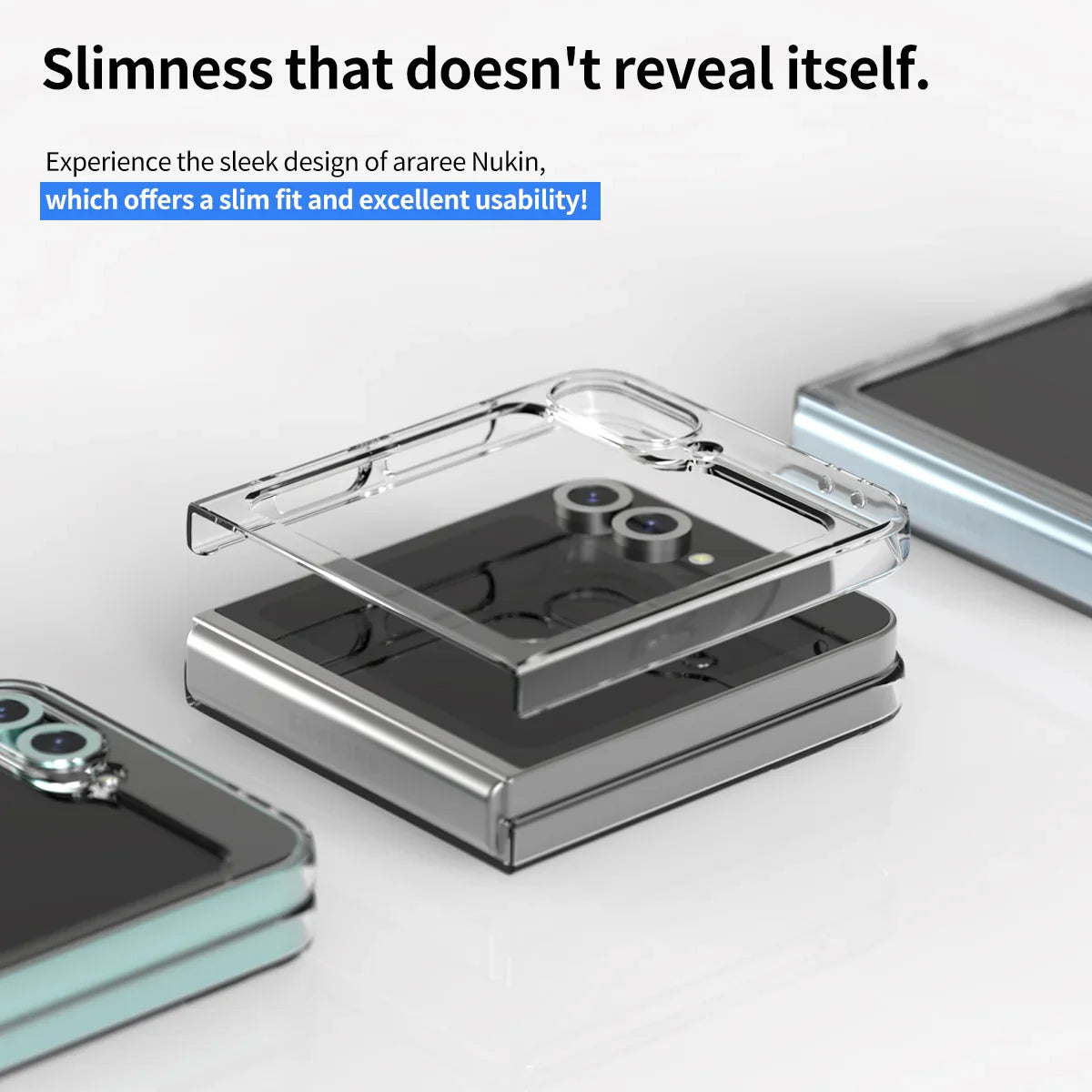 Araree Samsung Z Flip 6 Nukin Case - Clear - Tashqila Araree Samsung Z Flip 6 Nukin Case - Clear - Tashqila